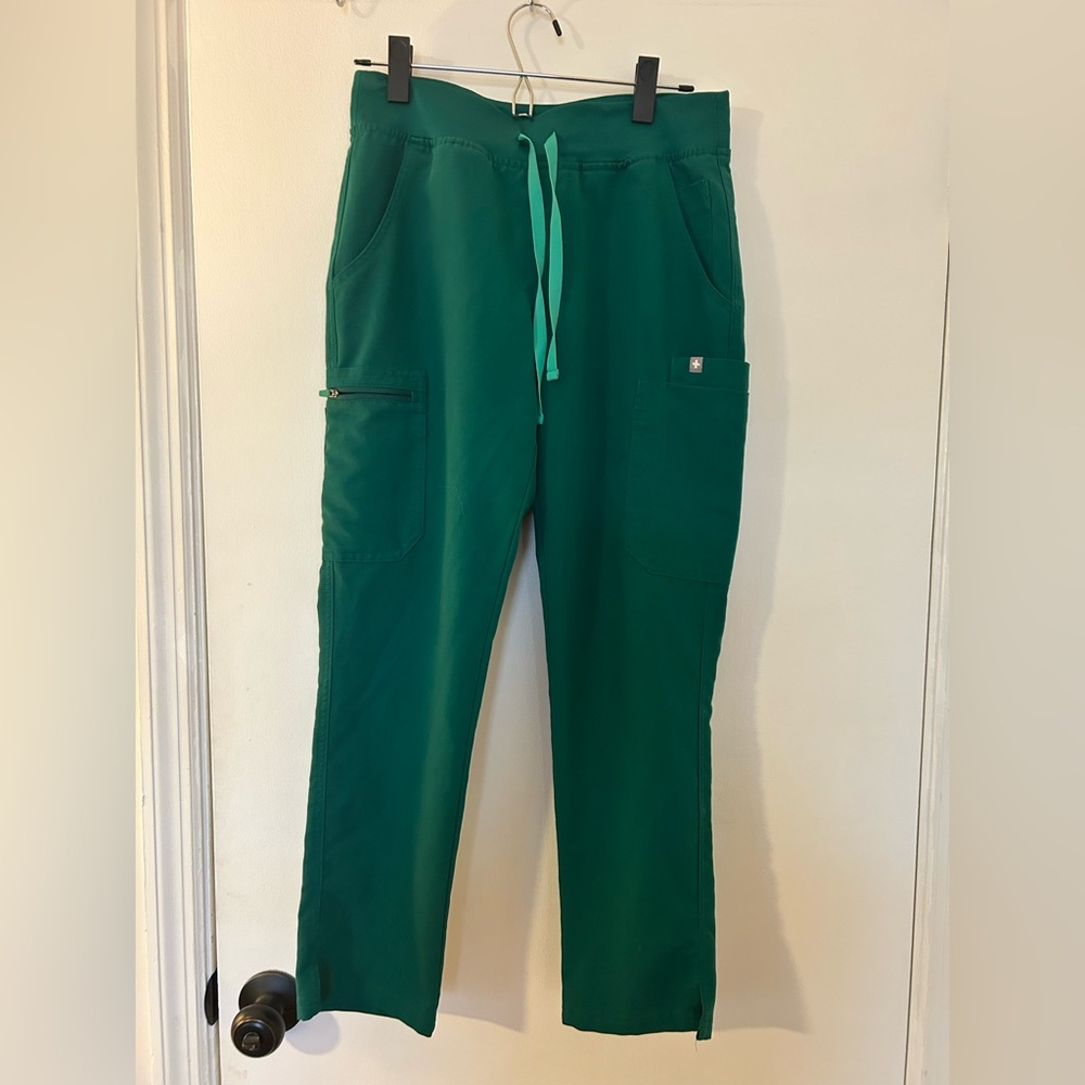Figs Hunter Green Yola Skinny Scrub Pants